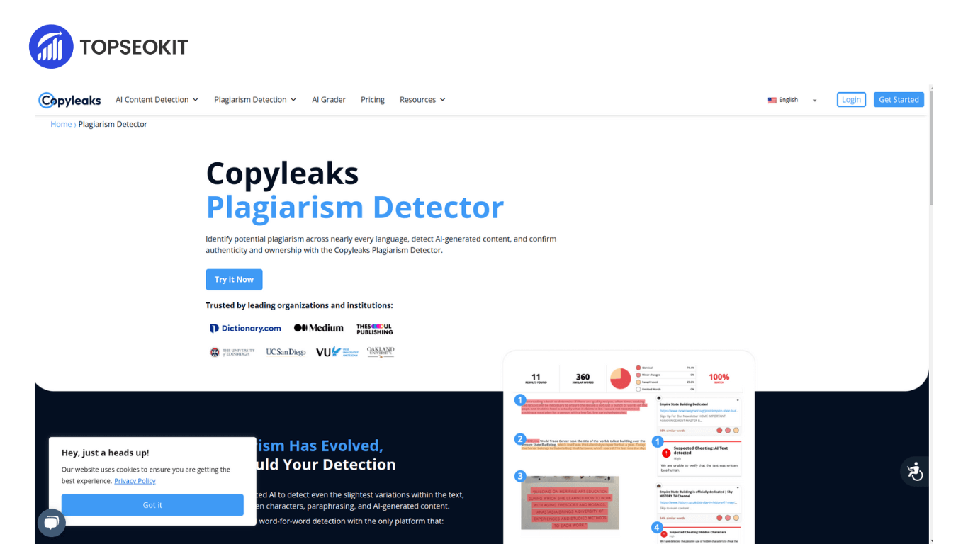 Plagiarism Detection with Copyleaks 