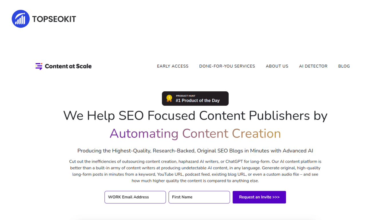 Content at Scale: Streamline Your SEO Content Creation with Our Automated Platform